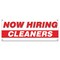 Signmission Now Hiring Cleaners Banner Apply Inside Accepting Application Single Sided B-30217 - alternate 1